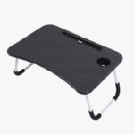 Foldable Laptop Table Black for Using on Bed & Sofa