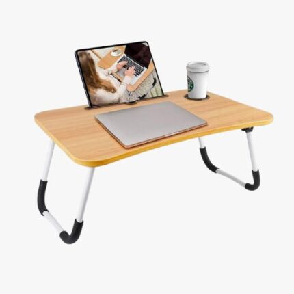 Enhance your work, study, or entertainment experience with this stylish and practical Portable Foldable Laptop Stand Desk in a natural wood finish. Designed for comfort and versatility, this lightweight table is perfect for home, office, or on-the-go use.